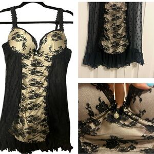Seductivewear By Cinema Etoile Chemise Babydoll Sleepwear Lace Lingerie Dress